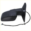 Black plastic left side-view mirror for ram 1500 2500 with power heated turn signal and puddle lamp showing back side