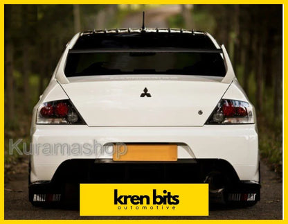 Mitsubishi 3D Black Carbon Badge Set