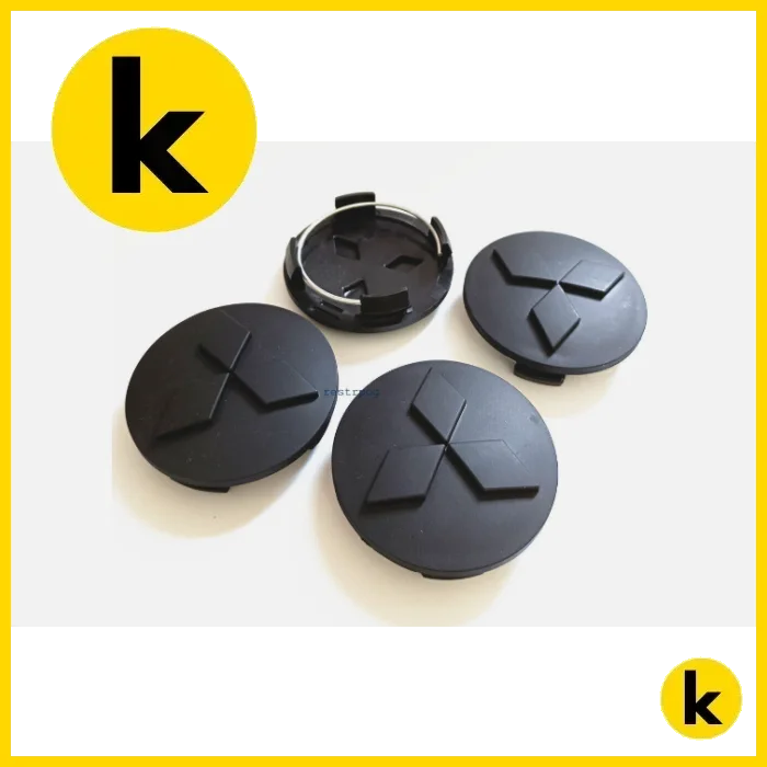 Mitsubishi EVO Matte Black Centre Cap Set Kren Bits