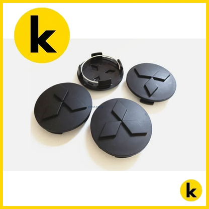 Mitsubishi EVO Matte Black Centre Cap Set Kren Bits