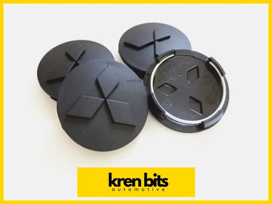 Mitsubishi EVO Matte Black Centre Cap Set Kren Bits