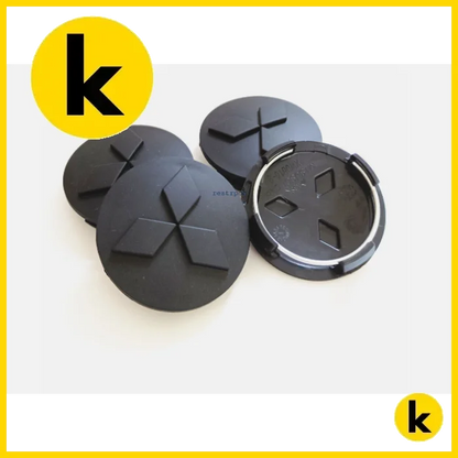 Mitsubishi EVO Matte Black Centre Cap Set Kren Bits