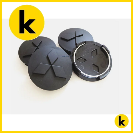 Mitsubishi EVO Matte Black Centre Cap Set Kren Bits