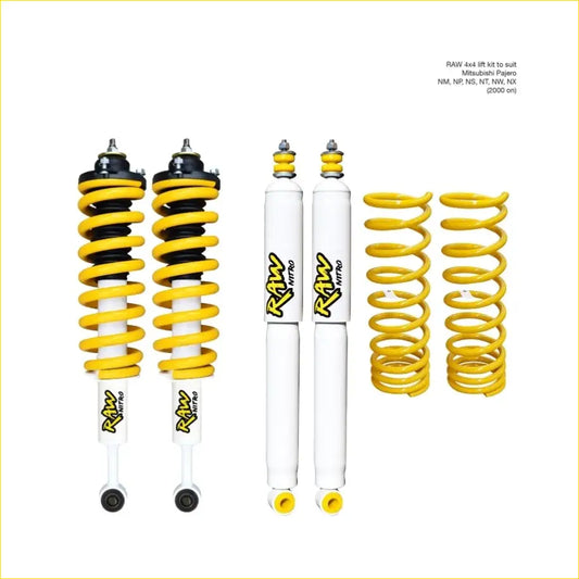 Mitsubishi Pajero NM,NP,NS,NT,NW,NX (2000 on) - Raw Nitro Lift Kit
