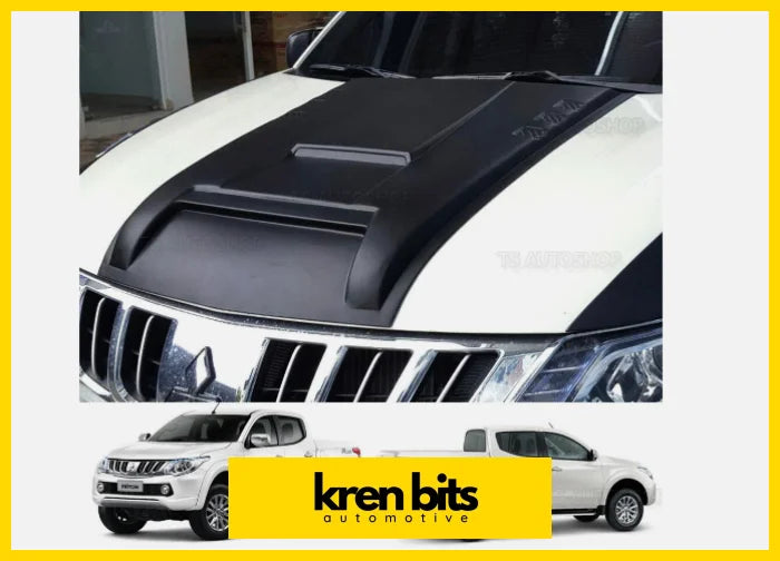 Mitsubishi Triton L200 15-17 Matte Black Bonnet Scoop