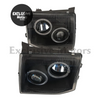 Mitsubishi Pajero V31 & V32 Modified Black LED halo Headlights (1992-1996)