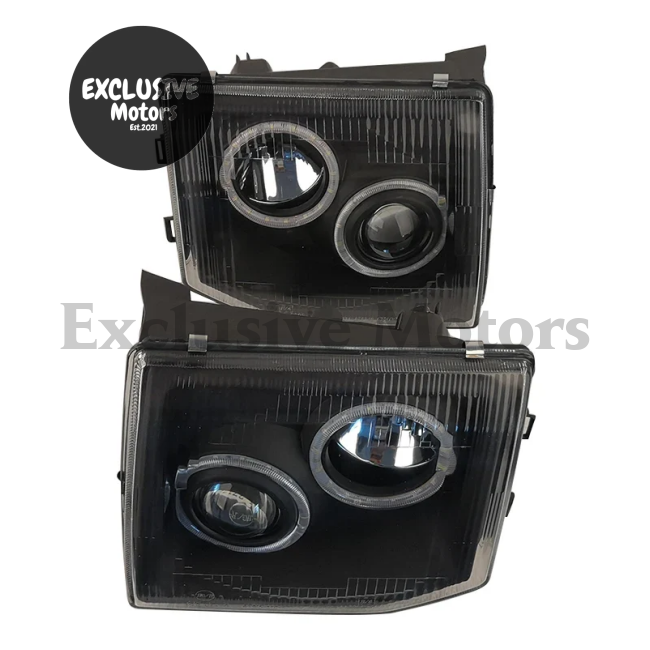 Mitsubishi Pajero V31 & V32 Modified Black LED halo Headlights (1992-1996)