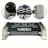 Black honeycomb modified racing grille with chrome badge for hilux revo rocco 2021 rugged styling