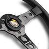 Momo Prototipo 6c Carbon Black Leather 350mm Steering