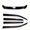 Set of five black glossy vinyl window visors for monsoon and bonnet guard isuzu d-max 2024+ car