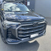 Black matte finish ldv t90 suv with bold angular front grille and sleek led headlights featuring monsoon bonnet guard