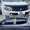 Black plastic front grille with silver mitsubishi logo for monsoon and bonnet guard mitsubishi triton 2015-2018