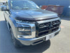 Dark gray metallic mitsubishi triton 2024 with monsoon bonnet guard and bold chrome grille with sleek led headlights