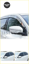 White plastic side mirror visor for nissan cefiro a33 maxima qx with sleek curved design and aerodynamic trim