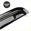 Black glossy vinyl side mirror visor shown from the back for monsoons window weather shield toyota hilux 2005-2015