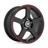 Motegi FS5 MR116 Matte Black Red Stripe