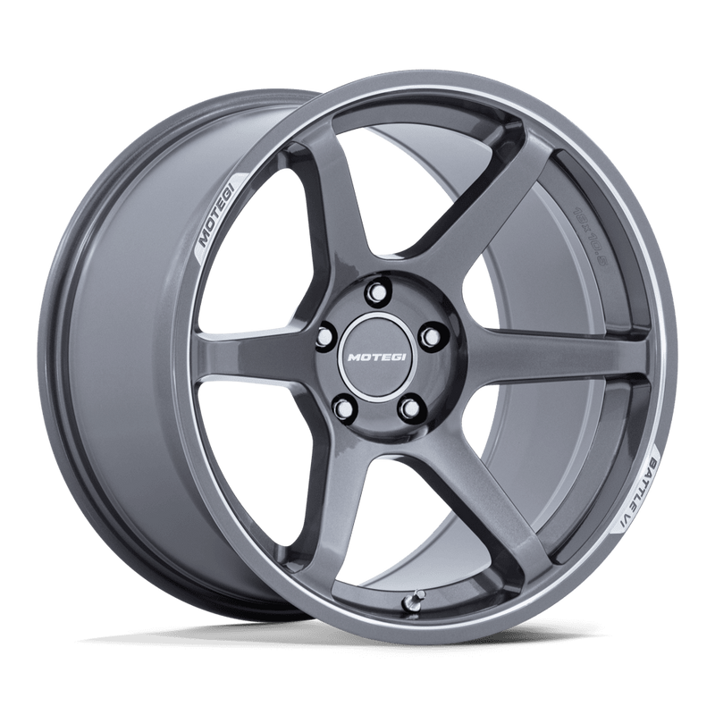Motegi Battle VI MR160 18x8.5 5x114.3 +35mm Gloss Gunzilla Machined