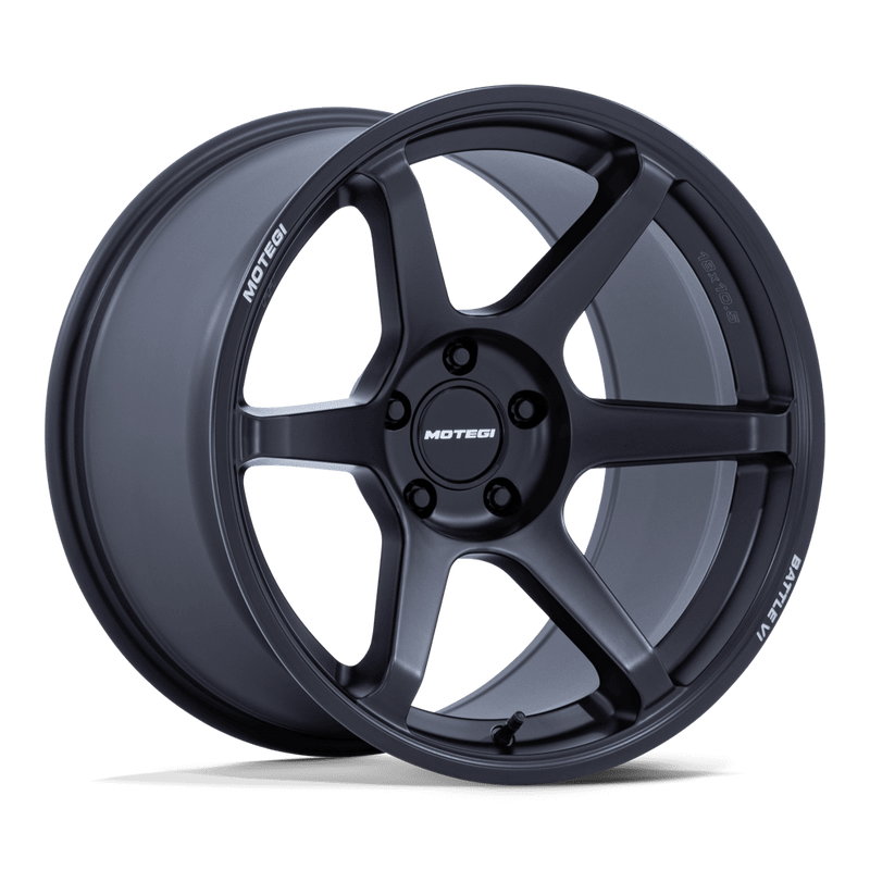 Motegi Battle VI MR160 18x10.5 5x120 +35mm Matte Blackbird Metallic