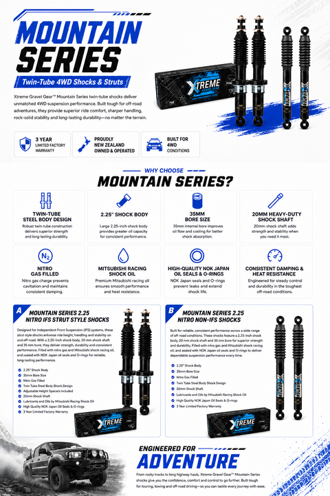XGG Mountain Series 40-50mm Lift Kit - Mitsubishi Triton L200 MV Next