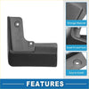 Black plastic mud flap with l-shaped design and mounting holes for easy install on toyota prius hatchback 2010-2015