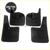 Black plastic mud flaps with hitachi embossed raised lettering for toyota hilux 4wd 2015-2021