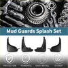 Black plastic mud flaps splash guards set for Toyota bZ3 2023-2024 protects vehicle from dirt and debris