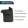 Black plastic mud flap with sturdy molded design and reinforced mounts for toyota fortuner 2016-2022 back side view