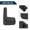 Black plastic mud flap with mounting holes and curved design for toyota hiace 2019-2023 splash guards set