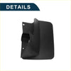 Black rubber mud flap with molded mounting tabs and pre drilled holes for toyota land cruiser lc100 splash guard set