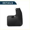 Black plastic mud flap with molded shape and mounting holes for toyota rav4 fashion edition 2018 splash guard set