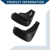 Black plastic car wheel splash guards mud flaps set for toyota reiz 2007-2010 shown from the back side