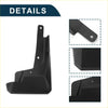 Black plastic mud flap with molded design and mounting holes for toyota rush 2018-2022 splash guard set