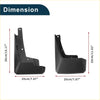 Black plastic mud flaps splash guards with molded contours and mounting holes for toyota rush 2018-2022 side step