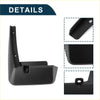 Black plastic mud flap with sleek angular design and mounting holes for easy installation on 2022-2024 toyota sienna