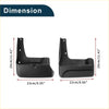 Black plastic mud flaps with molded contours and mounting holes for toyota sienna se 2016-2019 splash guards set