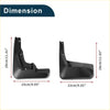 Black plastic mud flaps splash guards with molded brackets and pre-drilled holes for toyota venza 2013-2016