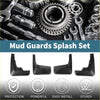 Black plastic mud flaps splash guards set for toyota venza 2013 to 2016 vehicle protection