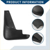 Black rubber mud flap with smooth molded design and three mounting holes for toyota vios 2004-2007 front and rear