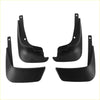 Set of four black plastic mud flaps with molded brackets for front and rear fit toyota vitz 2005-2010