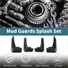 Black plastic mud flap splash guards set designed for Toyota Crown Kluger 2021 to 2023 vehicles
