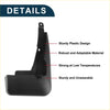 Black plastic mud flap set with sturdy molded design and mounting holes for toyota crown kluger 2021-2023