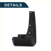 Black plastic mud flap with three mounting holes and curved l-shaped design for toyota crown kluger 2021-2023 back view