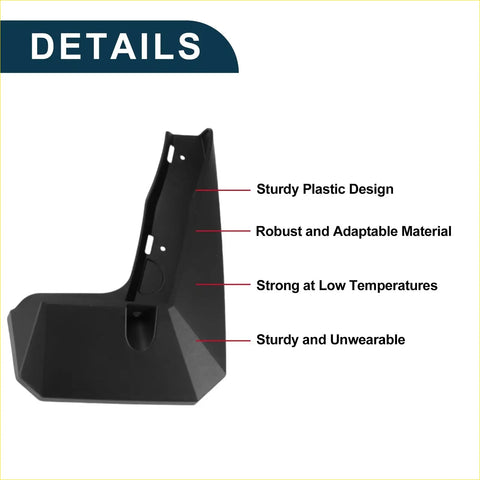 Black plastic side mirror cover with sturdy angular design for toyota innova mud flaps splash guards set back side