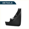 Black plastic mud flap with molded contours and pre-drilled holes for toyota rav4 xa10 splash guard set
