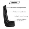 Black plastic mud flaps splash guards with sleek curved design and durable anti corrosion finish for Toyota Highlander