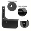Black sturdy metal mud flap with pre-drilled holes for easy installation fits toyota highlander 2014-2023