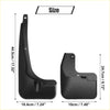 Black plastic mud flaps splash guards set for toyota rav4 2016-2018 with one longer and one shorter flap
