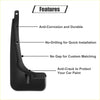 Black plastic mud flap with sleek curved design for easy installation suitable for toyota rav4 2016-2018