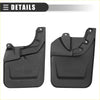 Black plastic mud flaps with molded contours and mounting holes for toyota tacoma 2023 splash guards set