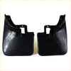 Black rubber mud guard flaps set with molded mounting brackets for nissan navara d22 1997-2005 back side view